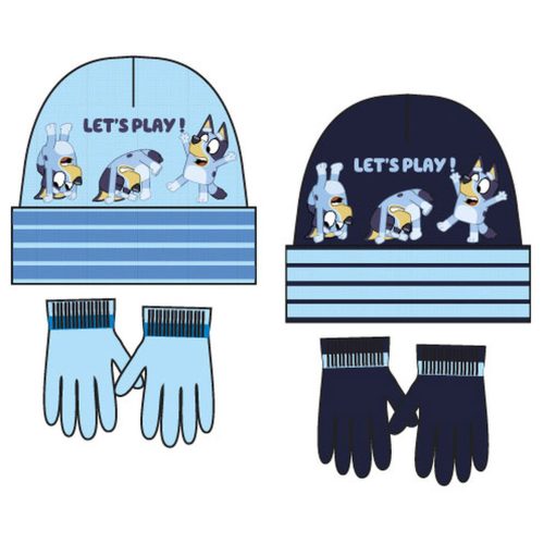 Bluey Let's Play Children's hat + glove set 52-54 cm