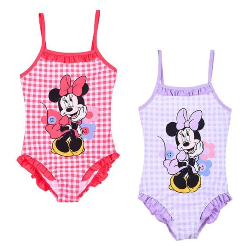 Disney Minnie  Plaid children's swimsuit, swimming 3-8 years