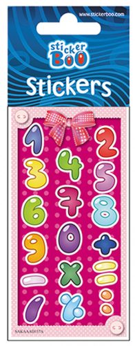 Number Number Sticker with Silver Decoration