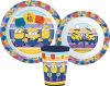 Minions dinnerware set, micro plastic set, with cup 260 ml