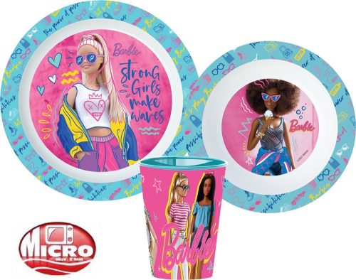 Barbie dinner set, microwave-safe plastic set, with 260 ml cup