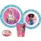 Barbie dinner set, microwave-safe plastic set, with 260 ml cup