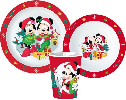 Disney Mickey Mouse New Mealtime Dinnerware Set Plate, Bowl, Cup