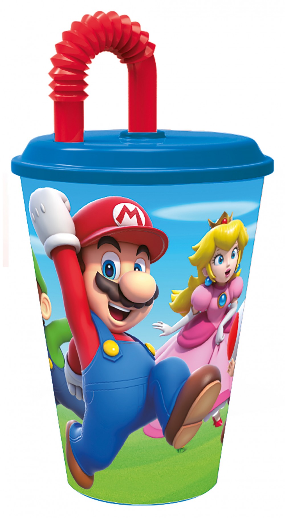  Super Mario 430ml Reusable Kids Tumbler with Lid and Straw :  Sports & Outdoors