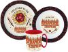 Stranger Things dinner set, micro plastic set with mug 350 ml