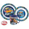 Hot Wheels Blue Fire dinner set, micro plastic set with mug 350 ml