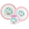 Unicorn Range tableware set, micro plastic set with mug 350 ml