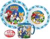 Sonic the Hedgehog dinner set, micro plastic set with mug 265 ml