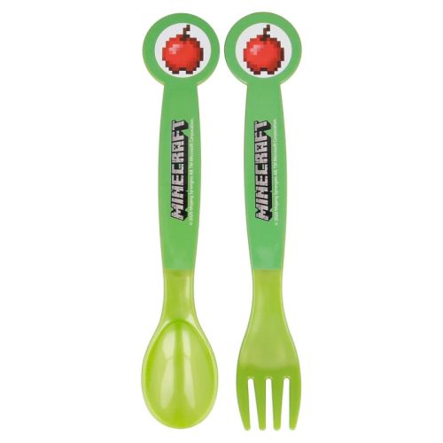 Minecraft Apple Plastic Cutlery Set - 2 Pieces