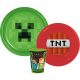 Minecraft tableware, plastic set