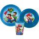 Super Mario dinner set, plastic set