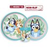 Bluey Leaves non-slip dinner set, micro plastic set