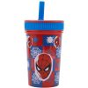 Spiderman Grid silicone straw cup 420 ml