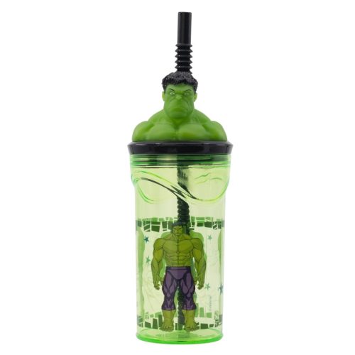 Avengers Invincible Force Hulk 3D Figurine Tumbler with Straw 360 ml