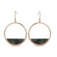 Victoria Rose gold colored black patterned earrings