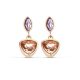 Victoria Rose Gold Colored Gemstone Earrings