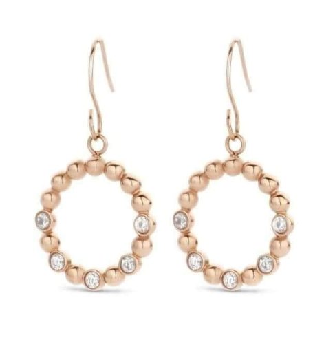 Victoria Rose gold hoop earrings