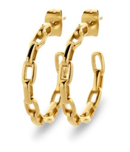 Victoria Gold Chain Pattern Earrings