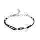 Victoria Silver-colored black football bracelet