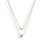 Victoria Rose gold pink stone necklace