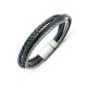 Victoria Blue Men's Leather Bracelet