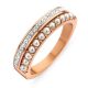 Victoria Rose gold colored ring with white stones and pearls