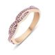 Victoria Rose gold colored pink stone ring