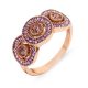 Victoria Rose Gold Colored Pink Stone Ring