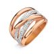 Victoria Rose gold colored ring with white stone