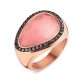 Victoria Rose gold colored pink stone ring