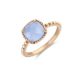 Victoria Blue stone ring in rose gold color