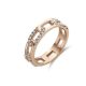 Victoria Rose gold colored ring with white stones