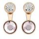 Victoria Rose gold colored earrings with colorful stones