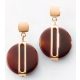 Victoria Rose gold colored brown patterned earrings