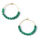 Victoria Gold-Colored Green Beaded Earrings