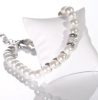 Victoria Silver-colored white pearl necklace