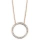 Victoria Rose gold-colored white stone necklace