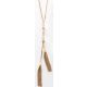 Victoria Rose gold colored white stone necklace