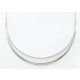 Victoria Silver Colored White Gem Crescent Moon Necklace