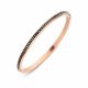 Victoria Rose gold color black stone bracelet