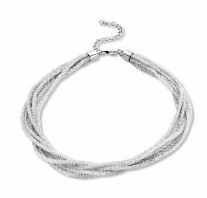 Victoria Silver Mesh Necklace