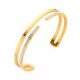 Victoria Gold Colored White Gem Bracelet