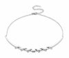 Victoria Silver-colored spiral necklace with white stones