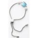 Victoria Silver-colored blue, white stone bracelet