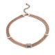 Victoria Rose gold colored necklace with brown stones