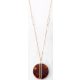 Victoria Rose gold-colored necklace with brown pattern