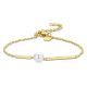 Victoria Gold-Colored White Pearl Bracelet