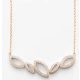 Victoria Rose gold colored white stone necklace