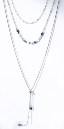 Victoria Silver-Colored Beaded Necklace