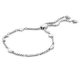 Victoria Silver colored white stone crescent bracelet